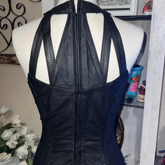Wilson’s leather dress women’s size medium. Biker, sexy, dark romantic 80’s